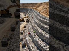 Muro di sostegno affidabile in gabbione per la protezione dalle inondazioni dei fiumi di montagna